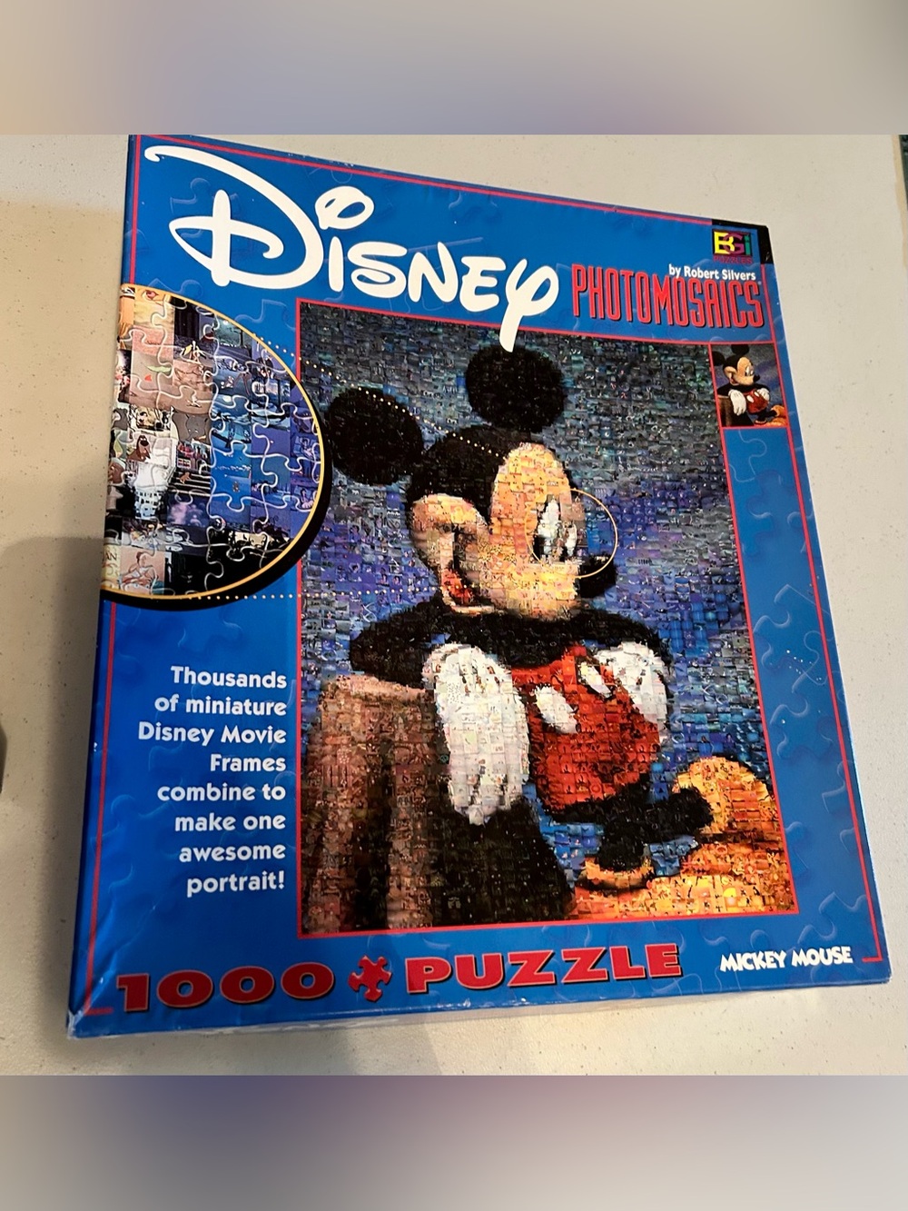 Disney Photomosaic Jigsaw Puzzle - Mickey Mouse, 1000 Pieces Buffalo Games- Used